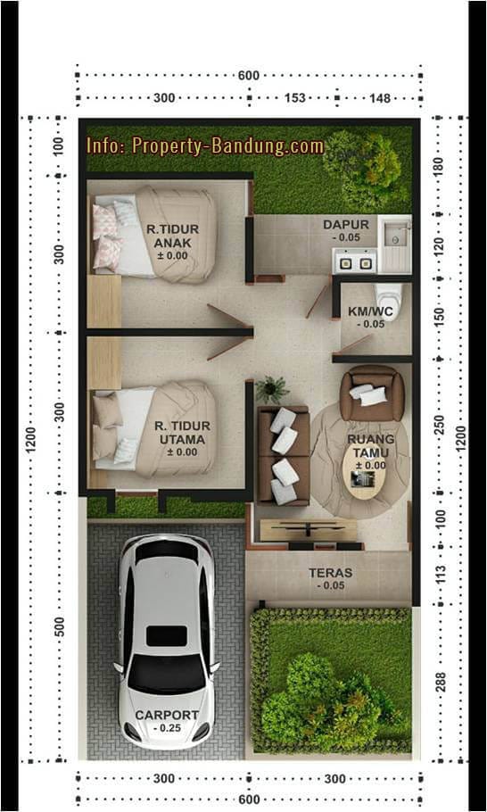 Skema Rumah Pesona Bintang Batujajar Tipe 36