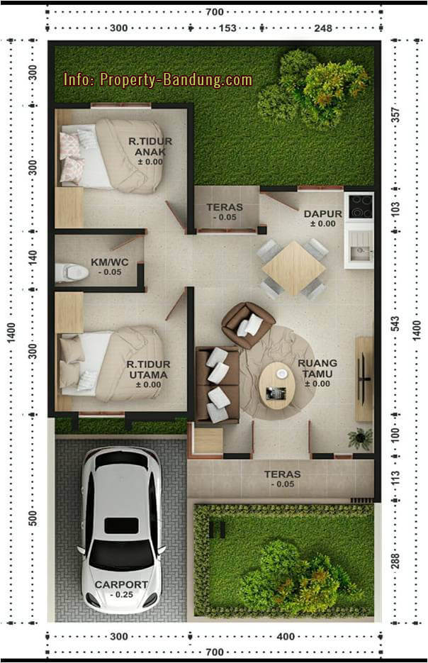 Skema Rumah Pesona Bintang Batujajar Tipe 50